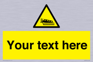 Custom warning grounding narrow boat on lock cill